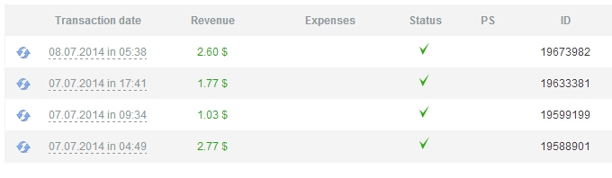 这个月的PAYEER收款图
